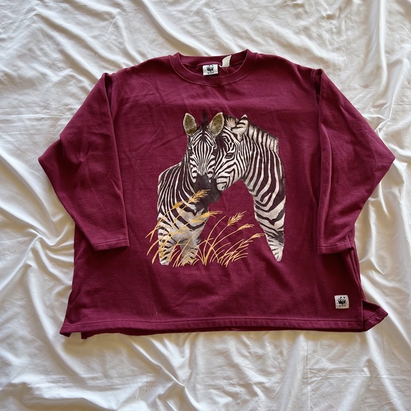 Vintage Y2K WWF Zebra Sweatshirt - Picture 4 of 6